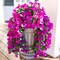 Artificial Faux Bougainvillea Flowers Plants for Outdoor,2 pcs Fake Silk UV Resistant (Purple)